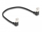 Delock RJ45 vrgukaabel Cat.6A S/FTP Slim 90 alla / alla suunatud 0,25 m must