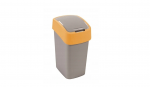Waste bucket Flip Bin 45L silver|yellow