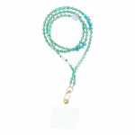 STONE Phone lanyard, Phone pendant / cord length 82cm (41cm in the loop) / on neck - turquoise