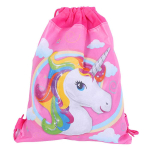 LEAN School Shoe Bag Gymnastics Suit Rainbow Unicorn Pink 35x27 cm