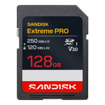 SANDISK SD Extreme Pro 128GB 250/120MB/s C10 UHS U3 V30 RPD2