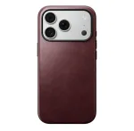 NOMADi nahastorus iPhone 18 Pro/17 Pro jaoks, hildub MagSafe'iga (Modern Leather Case Horween Leather) burgundi