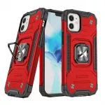 Wozinsky IPhone 14 mbris tugevdatud kaitsega, magnetiliste kinnitusdetailidega, punase ringikattega