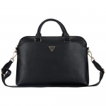 GUESS Torba Tekstuurne Sooneline Lukuga Tasku Kolmnurklogo 15" must