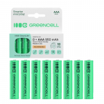 GREEN CELL Taastlaetavad patareid 8xAAA HR03 950mAh