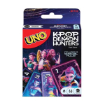 Mattel Mngud UNO KPop Demon Hunters kaardimng lastele, tiskasvanutele ja peretundi jaoks koos filmist inspireeritud korteriga