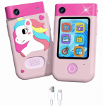 Xrec Digital Camera 48mp BLS-I9 Pink Unicorn