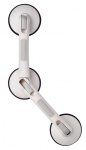 Armrest RIDDER Rob L, 2x12.5 cm, adhesive, angular, foldable, ABS, white, A0256001