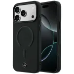Case Mercedes Leather 3D MagSafe for iPhone 18 Pro / 17 Pro black