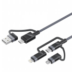 Promate PentaPower Universaalne Kaabel 6-in-1 USB-C(A) / micro / Lightning / 1,2m