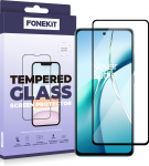 FoneKit Tielik kaitsekate soomusklaas, OnePlus Nord CE4 Lite, must (934036)