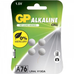 GP ALKALINE BUTTON CELL LR44 Blister with 4 batteries. 1.5V