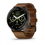 Garmin Venu 4, 3,56 cm (1,4") AMOLED, 45 mm, digitaalne 454 x 454 pikslit, puutekraan, must, Wi-Fi, GPS (satelliit)