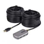 StarTech.com USB-pikendushubi, 24m USB 2.0 pikendusjuhe 4-portilise USB-A hubiga, aktiivne/bussi toidetav USB-kordaja juhe, koos valikuline 10W toiteplokiga, ESD-kaitse
