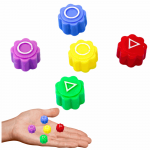 LEAN Toys Dice For Playing Gonggi Hacele Squid Games Arcade Game 5pcs