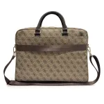 GUESS PU 4G Stripe Metal Logo arvutikott 14" pruun