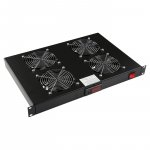 Lanview 4 FANS, DIGITAL THERMOSTAT RACK MOUNT FAN MODULE 1U