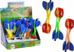 LEAN Toys Rocket With A Throwing Slingshot, Colorful Foam, Recoil 25 Meters