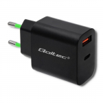 Qoltec Laadija 18W 5-12V, 1,5-3A, USB C