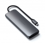 Satechi USB-C hbriidliitseadmega sisseehitatud SSD ja 4K HDMI kiireks andmeedistuseks ja thusaks henduseks Kosmosehalli