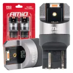 Amio LED CANBUS PRO sarja W21/5W 2x1860 SMD Punane 12V 24V -03602