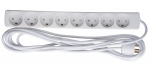 MicroConnect 8-way Danish Power Strip 5m With Earth, without ON/OFF
