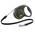 Inertia leash for dogs - Trixie Flexi BLACK DESIGN, cord leash, S: 5 m, green