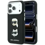 Karl Lagerfeld Case Saffiano Karl AND Choupette Heads Pins AND Logo do iPhone 18 Pro / 17 Pro must
