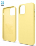 Riff Slim AND amp; Soft Silikoonist Pehme Tagakaas Apple iPhone'i 12 / 12 Pro jaoks, Kollane