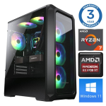 INTOP Ryzen 7 5700X 16GB 500SSD M.2 NVME+2TB RX6600 8GB WIN11