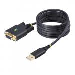 StarTech.com 6.6ft (2m) USB nullmodem serialadapterkabel, COM silitamine, FTDI, USB-A DB9 RS232, vahetuvad DB9 rihmad/ruuvad, Windows/macOS/Linux