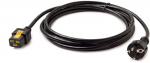 APC BY SCHNEIDER ELECTRIC APC toitejuhe maandatud 230V 3m pikk, lukustatav, 16A, must, schuko-IEC320 C19 (AP8755)