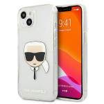 Karl Lagerfeld KLHCP13SKHTUGLS iPhone 13 mini 5.4" srebrny/silver hardcase Glitter Karl`s Head