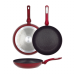 Cosmo frying pan 26cm induction red with guard