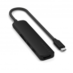 Satechi 6-1 USB-C Slim Multiport USB-C (USB-C, 2x USB-A, 4K HDMI, micro/SD krgepinge korts) (must)