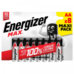 Energizer Leelispatareid LR6/AA, 8 tk, MAX pakend