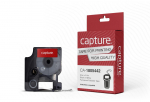 Capture 6mm x 5.5m Black on White Permanent Polyester Tape