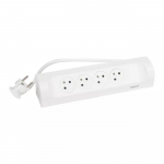 Legrand Nurgapikendusjuhe 4x2P + Z 1m, valge