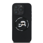 Karl Lagerfeld Vedela silikoonist K AND CH peakatted MagSafe mbris iPhone 16 Pro Max / must