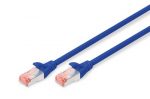 Digitus Patchkabel Cat6 S/FTP 2xRJ45 1.0m sinine Hebelschutz Polybeutel