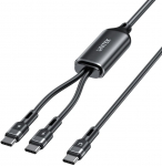 Unitek Kabel USB USB-C - 2x USB-C 1,8 m Must ()