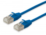 Equip Cat.6A F/FTP Slim Patch-kaabel, 15m, sinine