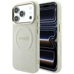 GUESS Case Saffiano Peony AND Ring MagSafe iPhone 18 Pro / 17 Pro jaoks, beige