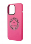Karl Lagerfeld Pehme kate silikoonist RSG roosa, Apple iPhone 14 Pro, KLHCP14LSRSGRCF