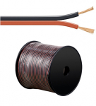 Goobay klarikaabel, 2x0,75 mm, 100,0 m, rullil, must / punane (15022)