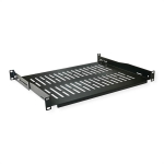 Value 19"-fikseeritud riiul, 485 x 350 mm, 1UH, maks. 25 kg, must
