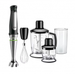 BRAUN MultiQuick 7 Stabmixer MQ 7045X (schwarz/edelstahl, 1.000 Watt, mit Eis-Crusher, Zerkleinerer, Schneebesen)
