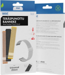 Wave terasest pimitud kepael 20 mm, nutikate ja spordikellade jaoks, must (-MB-UNI-20-BK)