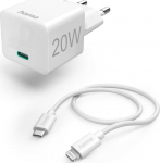 Hama Mini 20W PD/QC Type C to Lightning White
