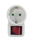 MicroConnect Safety socket adapter, white 230V / 16A / 3500W